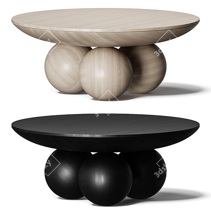Sonali Round Coffee Table, Vray/Corona 3D model image 1