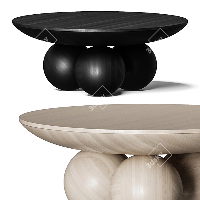 Sonali Round Coffee Table, Vray/Corona 3D model image 2