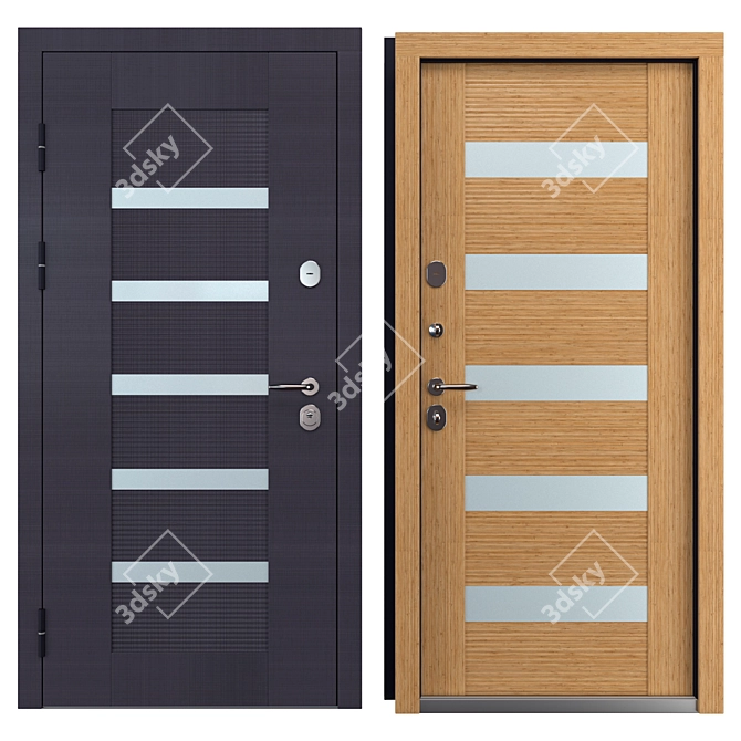 Milano Steelguard Entry Door 900x2050 mm 3D model image 3