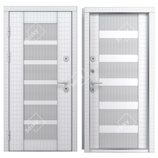 Milano Steelguard Entry Door 900x2050 mm 3D model image 4