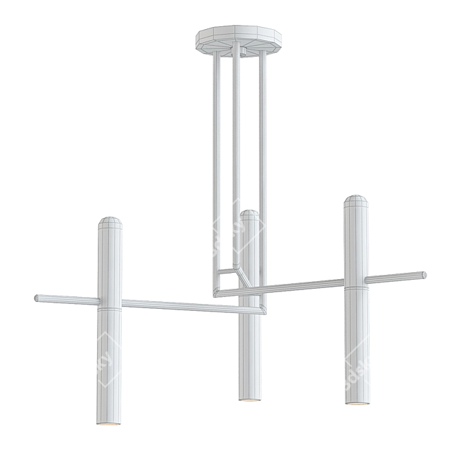 Hudson Valley Thurston Chandelier: Elegant Luminaire 3D model image 2