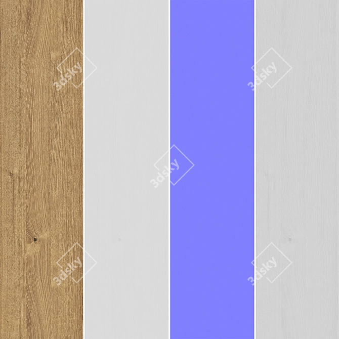 Seamless Oak Textures Set 3D model image 6