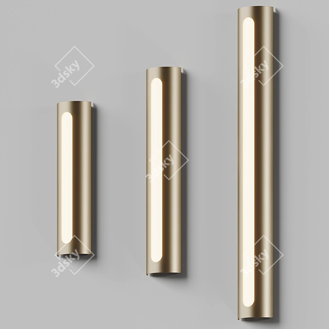 Modern Elegance LED Outdoor Sconce 3D model image 2