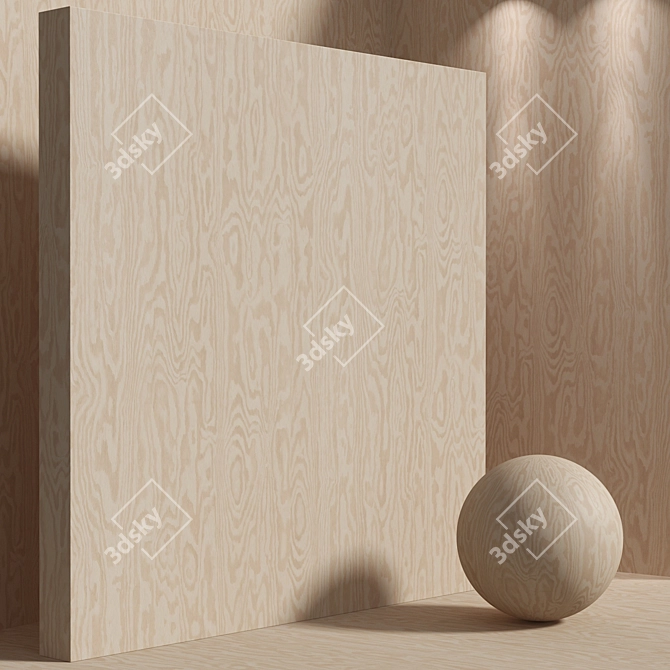 Seamless Wood Plywood Texture Pack 3D model image 2