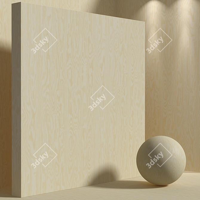 Seamless Wood Plywood Texture Pack 3D model image 4