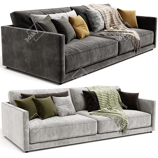 Elegant Blanche Katarina Sofa Model 3D model image 2