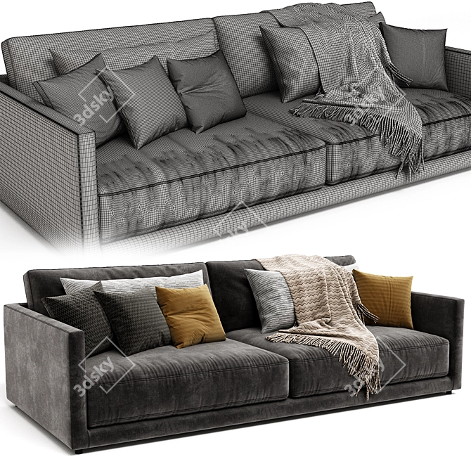 Elegant Blanche Katarina Sofa Model 3D model image 4