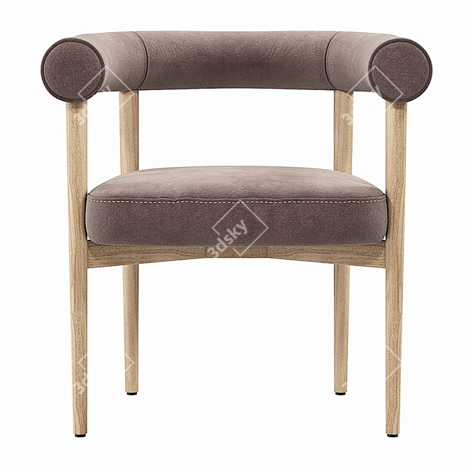Mazz Velvet Dining Chair Collection 3D model image 3