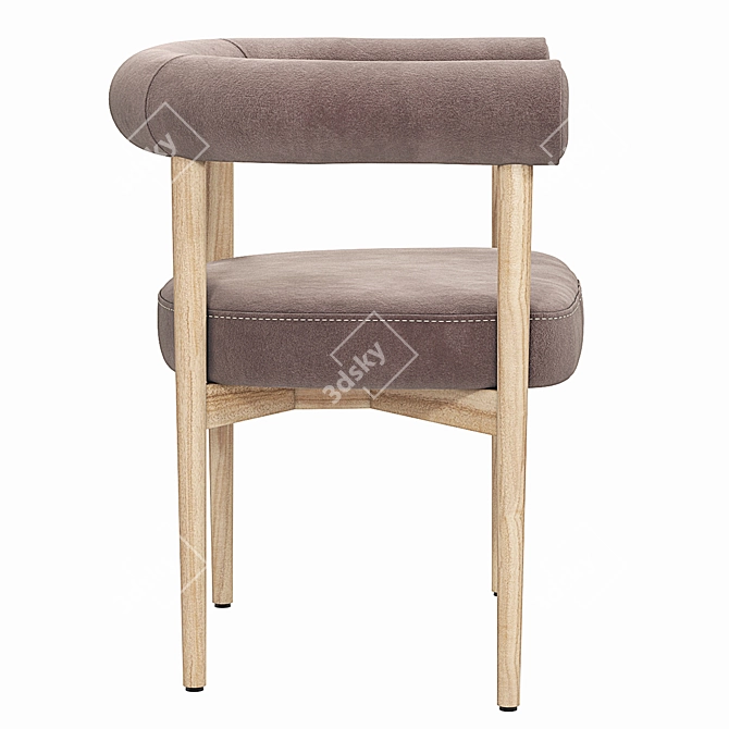 Mazz Velvet Dining Chair Collection 3D model image 4