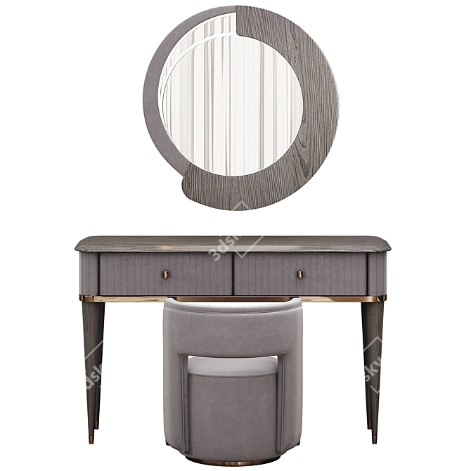 Elegant Crystal Dressing Table 3D model image 4