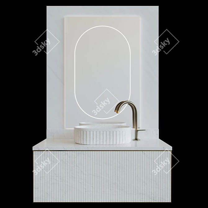 Heritage Bathroom Furniture Set 3D model image 2