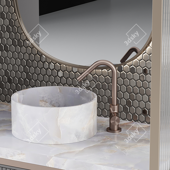Adjustable Bathroom Vanity Set 3D model image 3