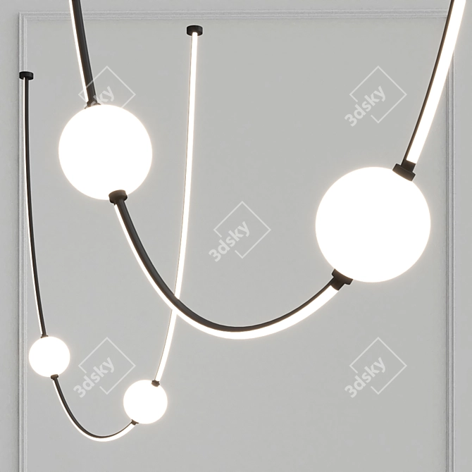 Elegant lampatron DELIGHT Chandelier 3D model image 1