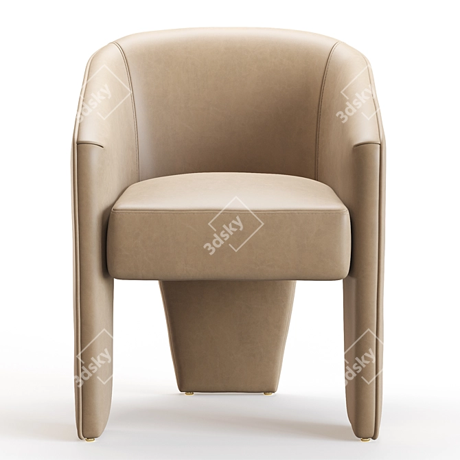 Sophisticated Fae Dining Chair 3D model image 2