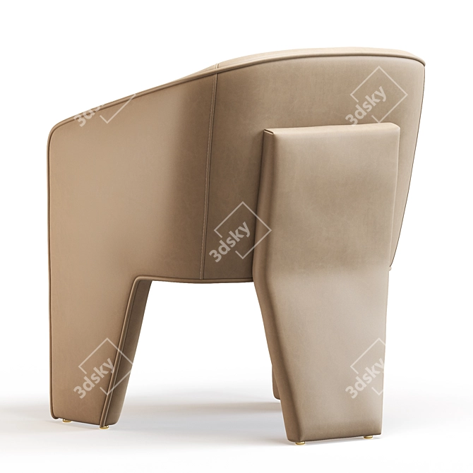 Sophisticated Fae Dining Chair 3D model image 3