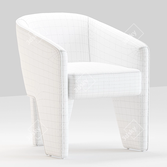 Sophisticated Fae Dining Chair 3D model image 6