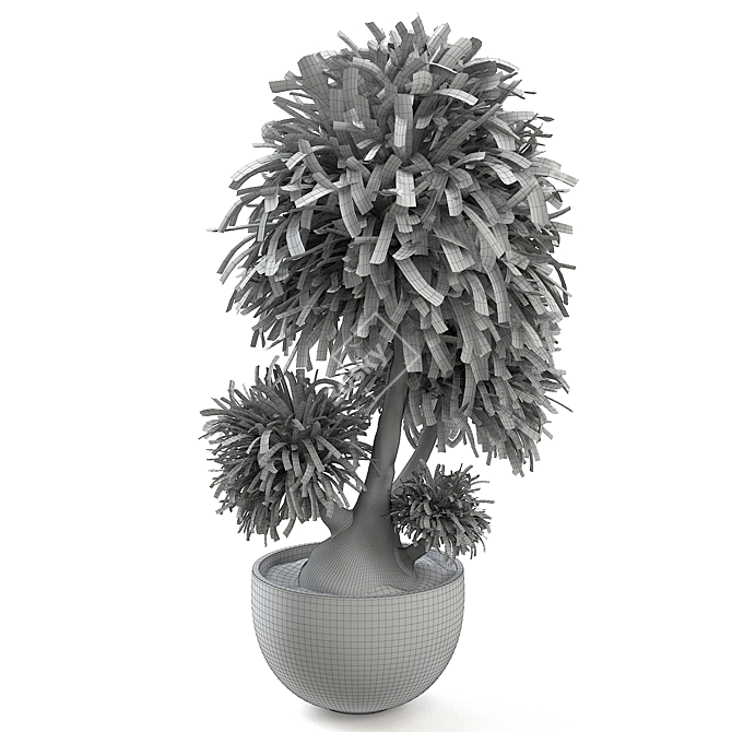 Elegant Rendered Beaucarnea Display Stand 3D model image 2