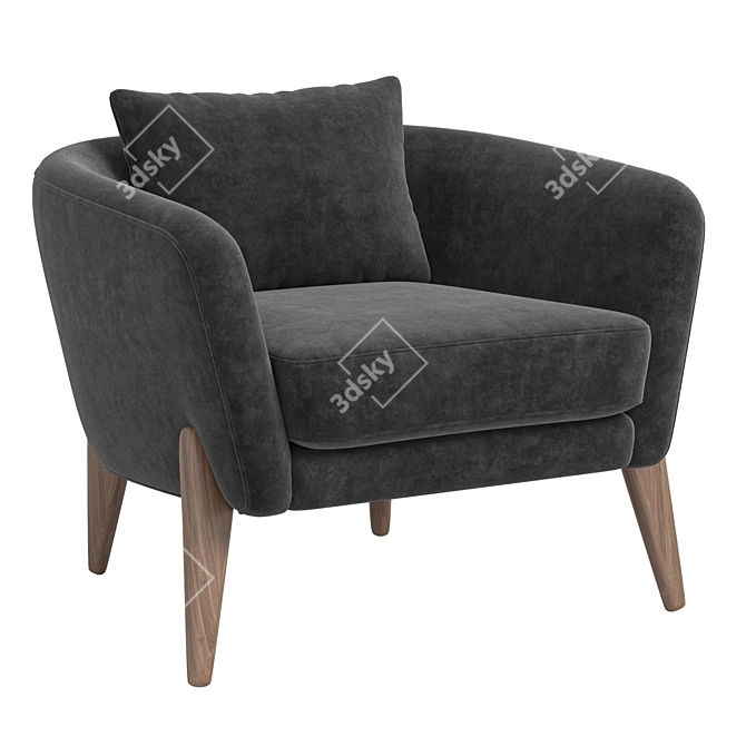 Modern Delray Armchair 2014 Model 3D model image 4