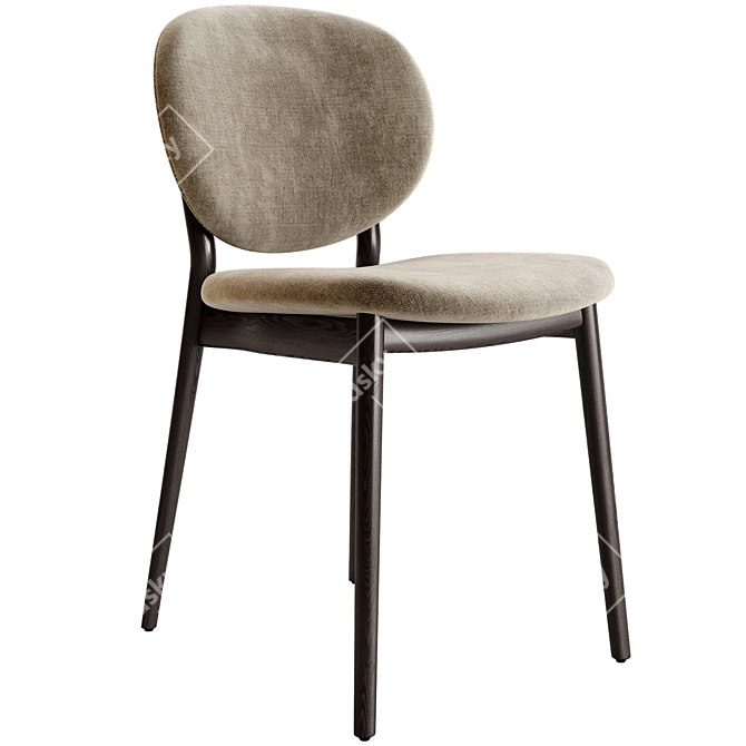 Modern Ines Upholstered Chair 3D 3D model image 1