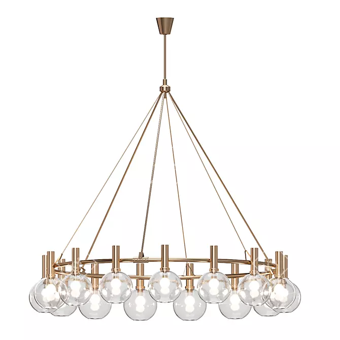 Vintage Holger Johansson Chandelier 70s 3D model image 2