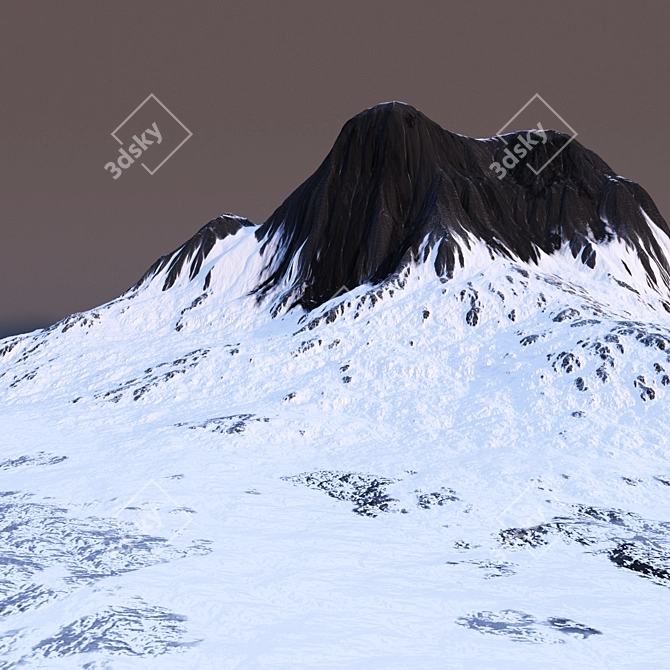 Snowy Mountain Model 3D model image 3