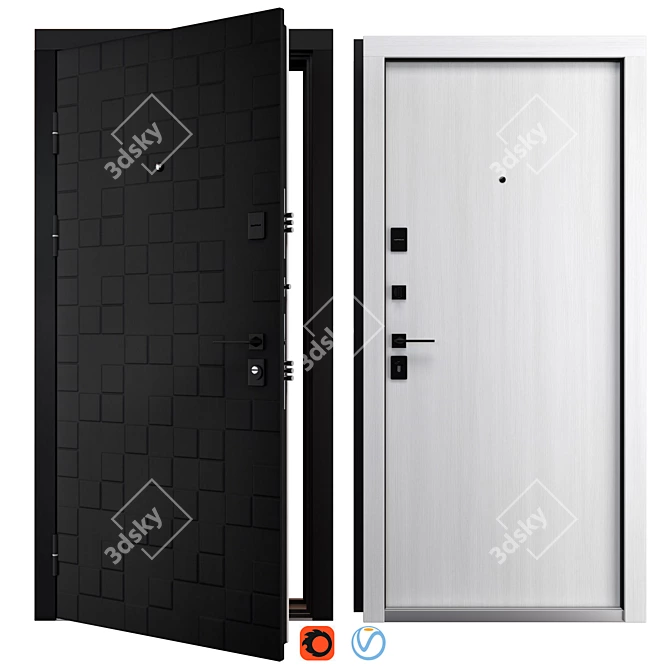 Ontario Steel Entry Door Bundle 3D model image 1