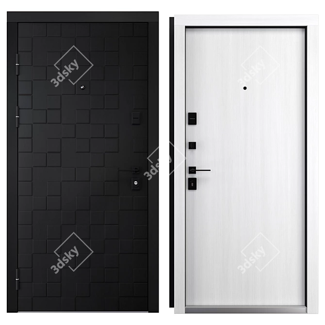 Ontario Steel Entry Door Bundle 3D model image 3
