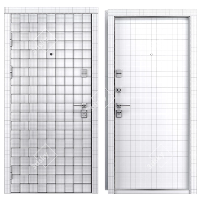Ontario Steel Entry Door Bundle 3D model image 4