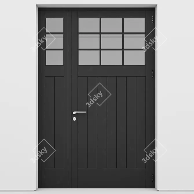 Modern Aluminium Door Design 3D model image 2
