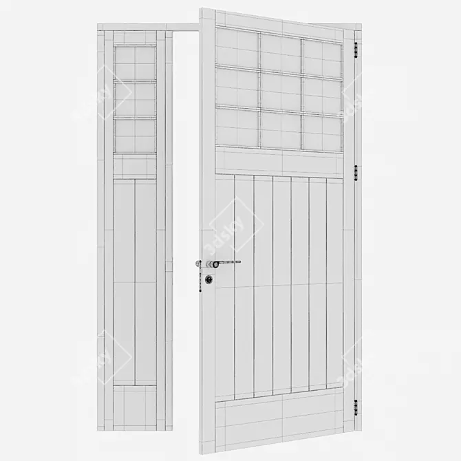 Modern Aluminium Door Design 3D model image 5