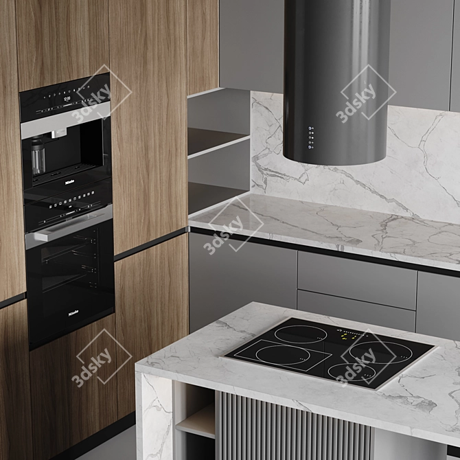 Modern Kitchen 021: Stylish Design 3D model image 4