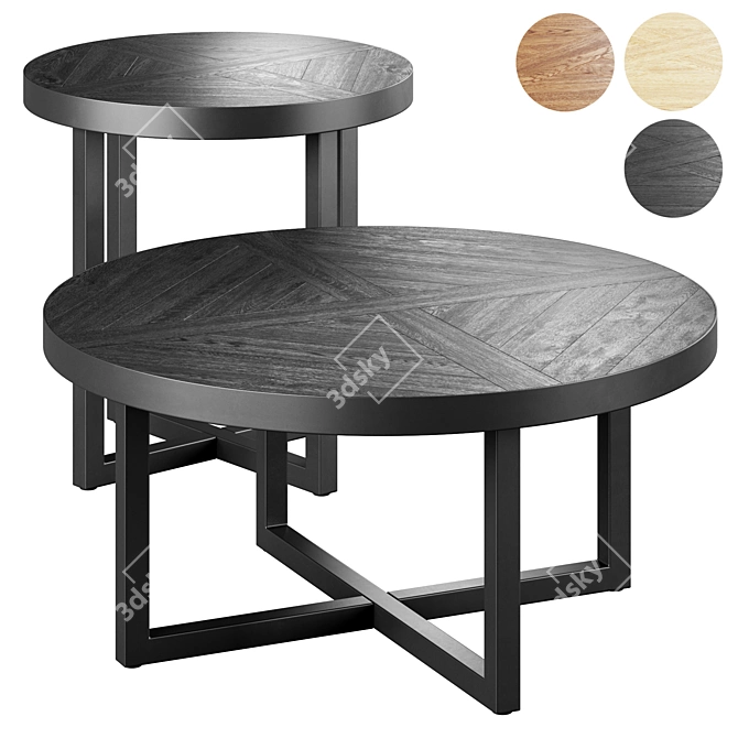 Dillwyn Coffee Tables Set 3D model image 1