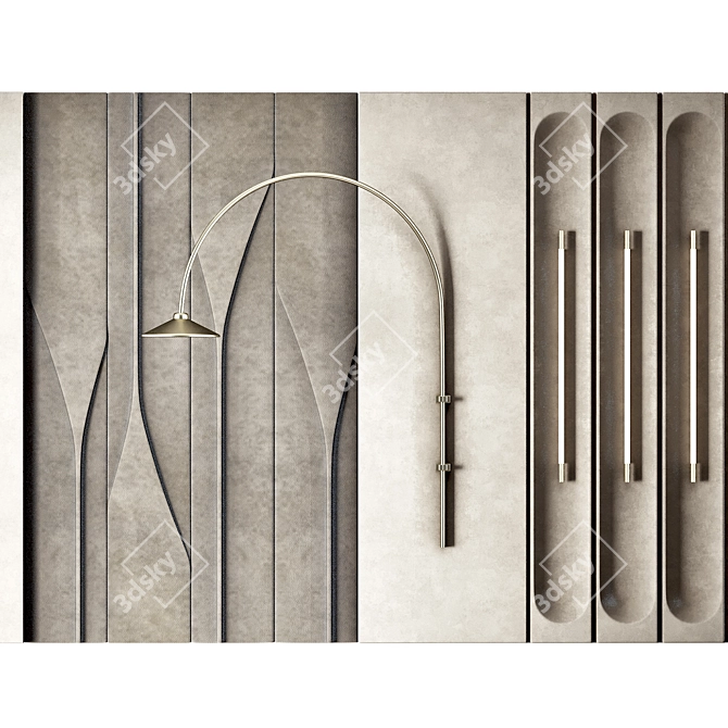 Luxury 3D Wall Art Decor 3D model image 1