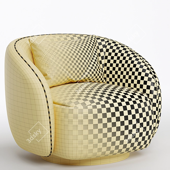 Colorful Swivel Armchair Collection! 3D model image 6
