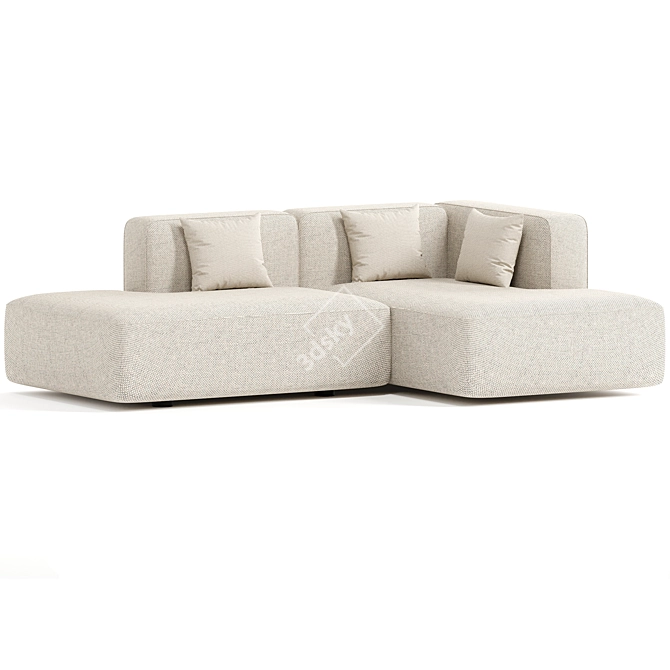 Modular Chaiselounge Sofa by Makenordic 3D model image 2