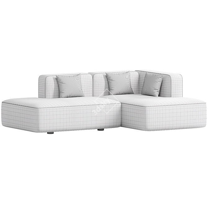 Modular Chaiselounge Sofa by Makenordic 3D model image 4