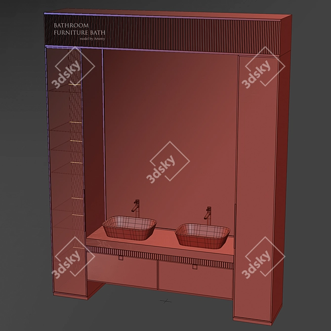 Bathroom Furniture Set 54 - Custom Design 3D model image 15