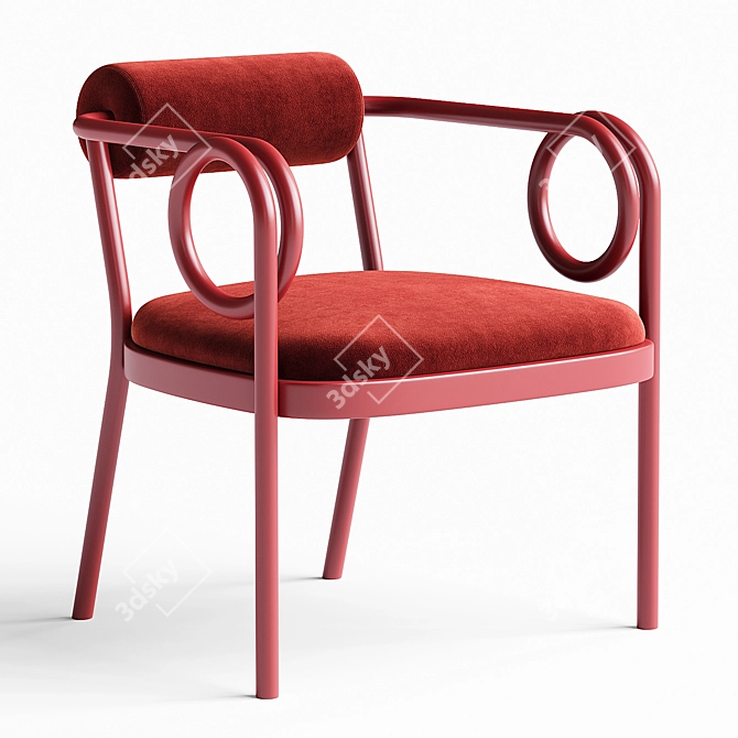 Wiener GTV Loop Easy Chair 3D model image 1