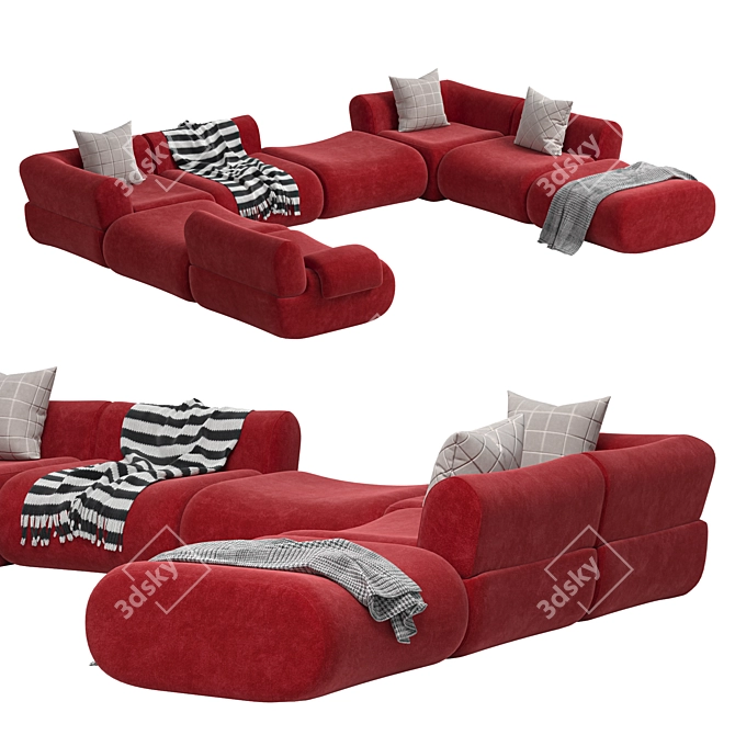 Modern Modular Lemmy Sofa: 2014 3D model image 2
