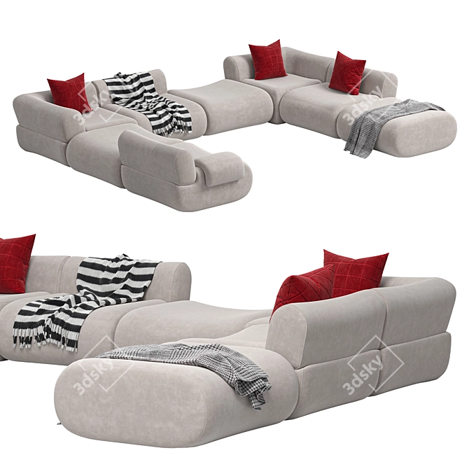 Modern Modular Lemmy Sofa: 2014 3D model image 3