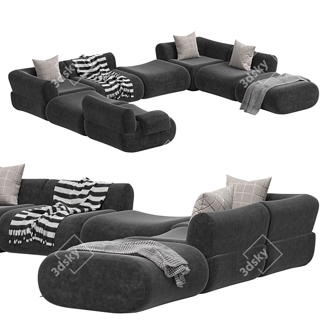 Modern Modular Lemmy Sofa: 2014 3D model image 4