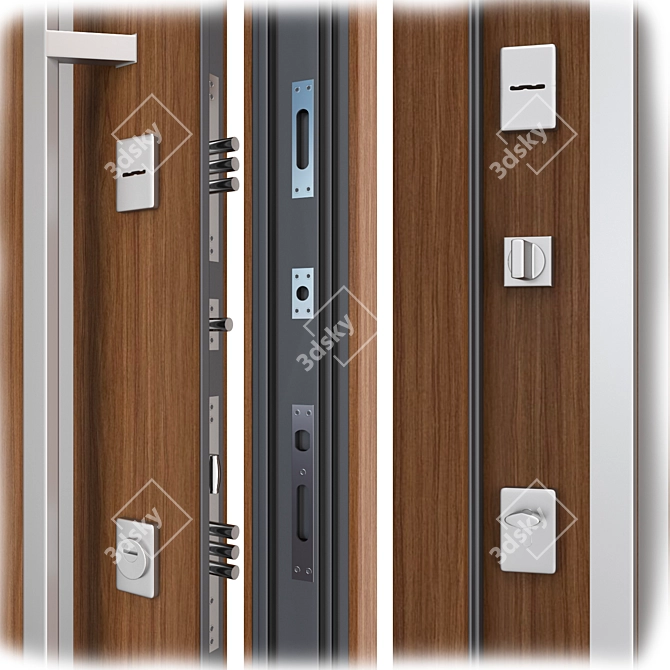 Aluminum Entry Door Nova_011 (WISNIOWSKI) 3D model image 2