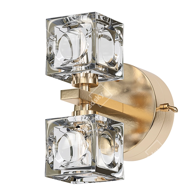 Elegant Metal Wall Sconce 3D model image 1