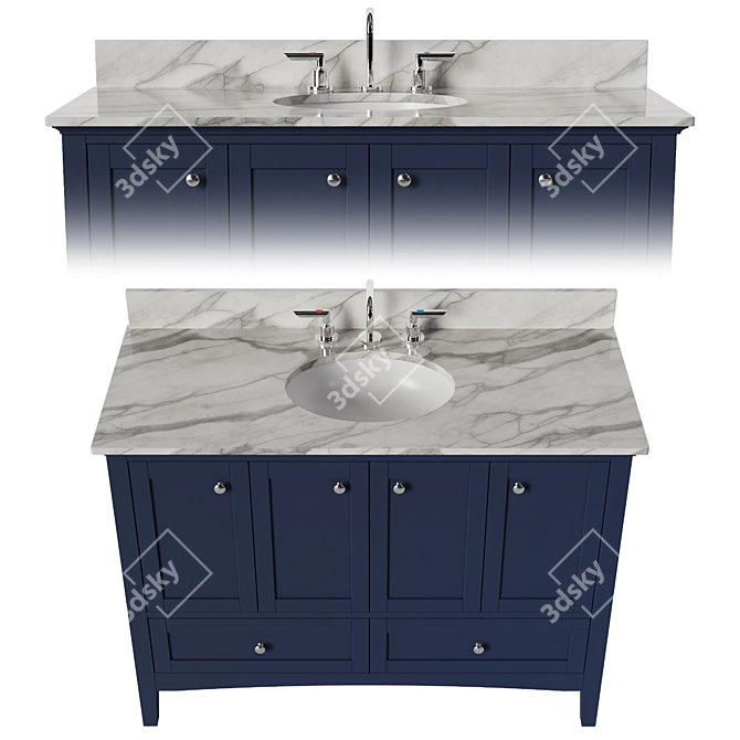 Etta Avenue Marble Top Vanity 3D model image 2