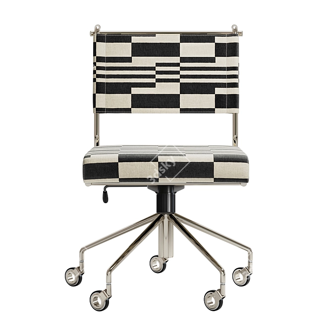 Modern Upholstered Office Chair 3D model image 2