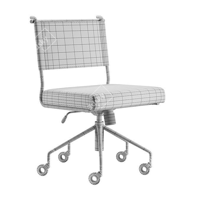 Modern Upholstered Office Chair 3D model image 3