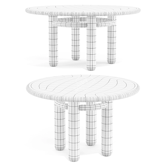 KAI Dining Table: Elegant Craftsmanship 3D model image 5