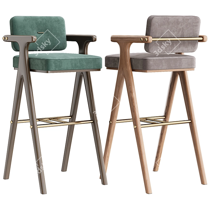 Modern Millimeter Darla Bar Chair 3D model image 1