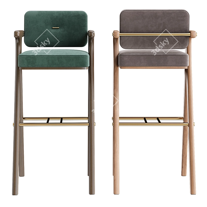 Modern Millimeter Darla Bar Chair 3D model image 2