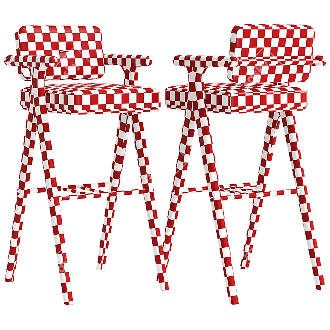 Modern Millimeter Darla Bar Chair 3D model image 4